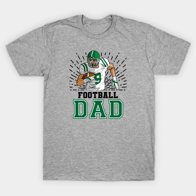 Football Dad // Retro Football Player T-Shirt by SLAG_Creative